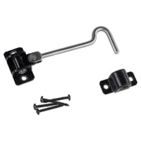 GateMate Advanced Cabin Hook & Eye - 150mm Length - Black Powder Coated