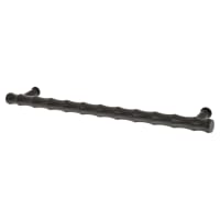 Alexander & Wilks Crispin Bamboo 15mm T-Bar Cabinet Pull Handle - 224mm Centres - Matt Black