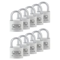 Burg Wachter Alutitan Padlock - 40mm Body - 22 x 23.5mm Shackle - Keyed Alike - Pack of 10