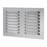 Altro Hooded Louvre Vent - 242 x 165mm - 6600mm² Free Air Flow - Polished Stainless Steel