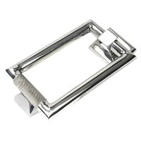 From The Anvil Brompton Rectangular Knurled Door Knocker - Polished Stainless Steel - 145 x 90mm