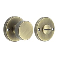 Burlington by Frelan Westbourne Knurled Bathroom Turn & Release - 40mm Diameter - Antique Brass