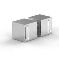 Bohle Shower Door Knob - Square - 30 x 30mm - Polished Chrome - Pair