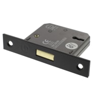Atlantic 3 Lever Deadlock - 67mm Case - 44mm Backset - Matt Black