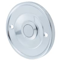 Carlisle Brass Polished Chrome Round Bell Push - 64mm Diameter