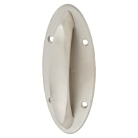 Eclipse Anti-Ligature Pinch Grip Door Pull Handle on Plate - 152 x 65mm - Satin Stainless Steel - Ultra Range