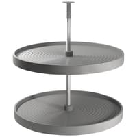 Emuca Full Tray Carousel Set - Cabinet Width 800mm - Grey Plastic