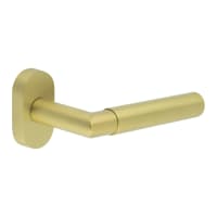 CRES by Frelan Satin Brass uPVC Multipoint Door Handles on Oval Rose - CR-102 Range