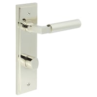 Burlington by Frelan Polished Nickel Fire Rated DIN Bathroom Door Handles - Westminster - Inner 2 - 200 x 55mm