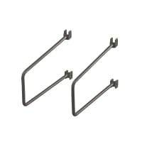 elfa Twin Slot Shelving System - Wall Upright Shelf Book End - 250mm Length - Graphite - Pack of 2