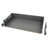 Blum MERIVOBOX BLUMOTION E Height Soft Close Drawer & Smoked Glass - (H) 192 x (D) 450 x (W) 952mm - Orion Grey