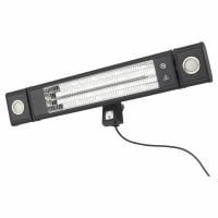 Forum Zink Blaze IP44 Wall Mounted Patio Heater with LED Lights and Remote Control - 1800W
