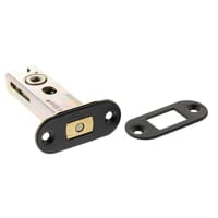 Atlantic Fire-Rated Bolt Through Tubular Bathroom Deadbolt - 78mm Case - 57mm Backset - Radius - Matt Black