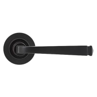 From The Anvil Aged Bronze Door Handles on Round Rose - Avon Range