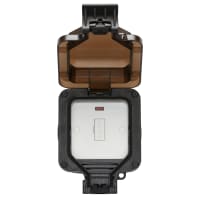 Knightsbridge 13A IP66 1 Gang Outdoor Weatherproof Unswitched Fused Spur - Black