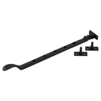 Carlisle Brass Victorian Casement Window Stay - 12 Inch/300mm Length - Matt Black