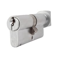 Eurospec 10 Pin 70mm Euro Thumbturn Cylinder - 35mm Turn + 35mm - Satin Chrome - Master Keyed