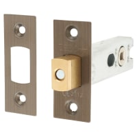 Jedo 5mm Heavy Duty Bolt Through Tubular Bathroom Deadbolt - 76mm Case - 57mm Backset - Square - Ant Brass