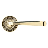 From The Anvil Aged Brass Door Handles on Round Beehive Rose - Avon Range