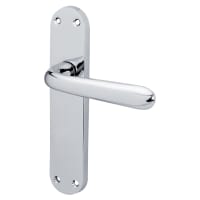 Touchpoint Polished Chrome Latch Door Handles Pack - Arezzo Range