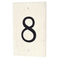 Limestone Screw Fix Door Numeral - 8 - 140 x 90mm - Natural Limestone