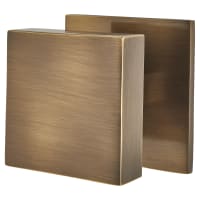 Heritage Brass by M Marcus Antique Brass Square Centre Door Knob - 89 x 89mm Square Rose