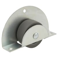 Coldene Furniture Castor - Fixed - Side Mount Half Moon - 20kg Max Weight - 40mm Diameter - Grey