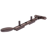 Hampstead Reeded Casement Window Stay - 8 Inch/200mm Length - Soft Antique Bronze