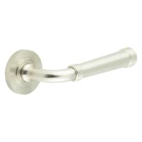 Burlington by Frelan Satin Nickel Fire Rated Door Handles on Round Knurled Rose - Highgate Range