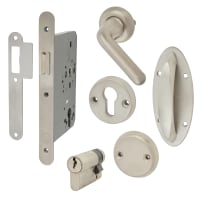Eclipse Anti-Ligature Auto Locking Lever Doorset for Medical & Safe Rooms - 54mm Thick Doors
