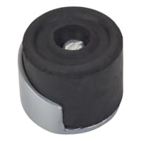 Altro Round Floor Mounted Door Stop - 30 x 38mm - Satin Chrome