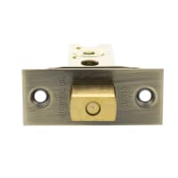 Atlantic Fire-Rated Bolt Through Tubular Bathroom Deadbolt - 78mm Case - 57mm Backset - Square - Ant Brass