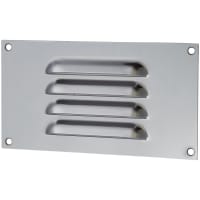 Altro Hooded Louvre Vent - 165 x 89mm - 1672mm² Free Air Flow - Polished Stainless Steel