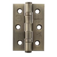 Atlantic Twin Ball Bearing Grade 7 Butt Fire Door Hinge - 76 x 51 x 2mm - Antique Brass - Pair