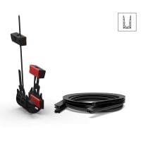 Bohle VetroMount Mounting Kit for 17.5mm Glass - to Suit 2500mm Profile Length - Black & Red