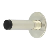Burlington by Frelan Plain Door Stop on Chamfered Rose - 76mm Projection - Polished Nickel