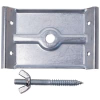 Touchpoint Table Corner Plate Set Including Bolt - 117 x 75mm - Zinc Plated