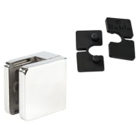 Bohle Square Balustrade Clamps & Inserts - 10mm Glass - 45mm x 45mm - 316 Pol Stainless - Pack of 4