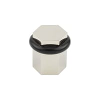 Burlington by Frelan Hexagonal Floor Door Stop - 40 x 38mm - Polished Nickel