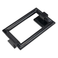 From The Anvil Brompton Rectangular Knurled Door Knocker - Black - 145 x 90mm