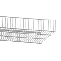 elfa Top Track System - Click In Ventilated Wire Basket Shelf - 607 x 438mm - Platinum