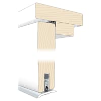 Norsound Route In Acoustic Drop Seal Solution Pack - 935mm Seal Width - Black/Aluminium