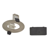Integral LED Evofire IP65 Fire Rated LED Fixed Downlight with GU10 Holder - Satin Nickel