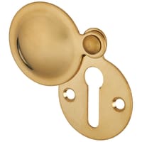 Touchpoint Budget Escutcheon - 32mm Diameter - Keyhole - Polished Brass
