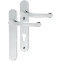 TSS uPVC Blank External Multipoint Door Handle - 122mm Bolt c/c - 92mm c/c - Polished Chrome