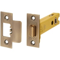 Altro Heavy Duty Bolt Through Tubular Latch - 103mm Case - 82mm Backset - Square - Antique Brass
