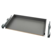 Blum MERIVOBOX BLUMOTION M Height Soft Close Drawer - (H) 91 x (D) 450 x (W) 752mm - Orion Grey