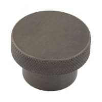 Hoxton by Frelan Wenlock Knurled Round Cabinet Knob - 40mm Diameter - Dark Bronze