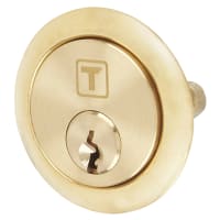 TSS 5 Pin Replacement Rim Cylinder - Polished Brass - Keyed to Differ