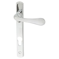 Carlisle Brass Polished Chrome uPVC Narrow Multipoint Door Handles - 92mm c/c - Astro Range